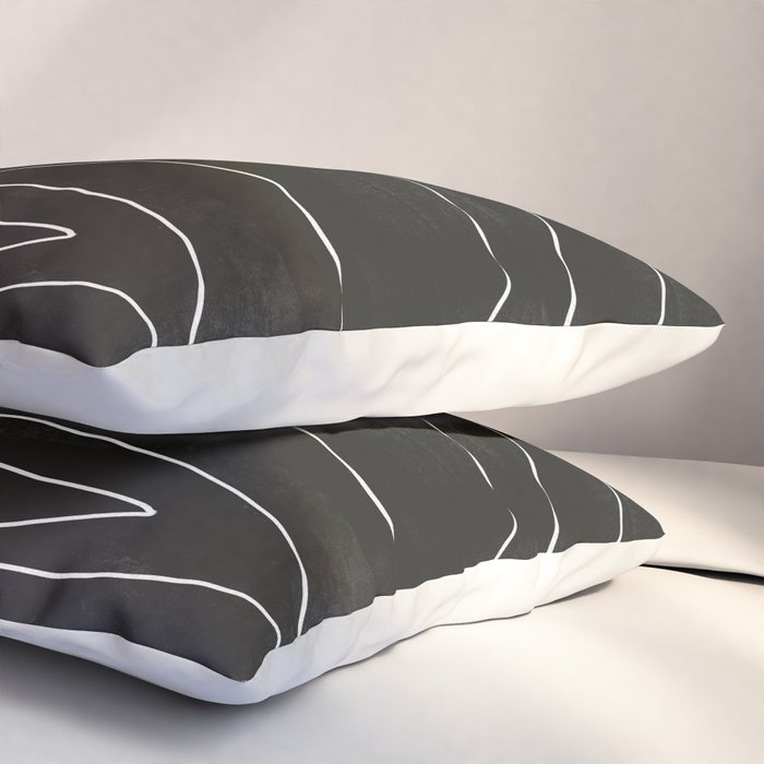 White Line Flow Pillow Sham Gallery Image 3