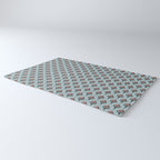 Blockprint Blooms on light blue Rug Gallery Image 3
