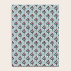 Blockprint Blooms on light blue Notebook Gallery Image 4