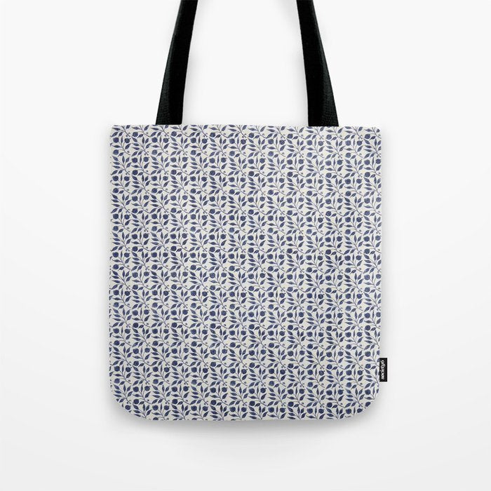 William Morris Vintage Rosehip Indigo Blue Tote Bag Gallery Image 1