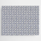 William Morris Vintage Rosehip Indigo Blue Jigsaw Puzzle Gallery Image 1