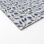 William Morris Vintage Rosehip Indigo Blue Welcome Mat Gallery Image 2