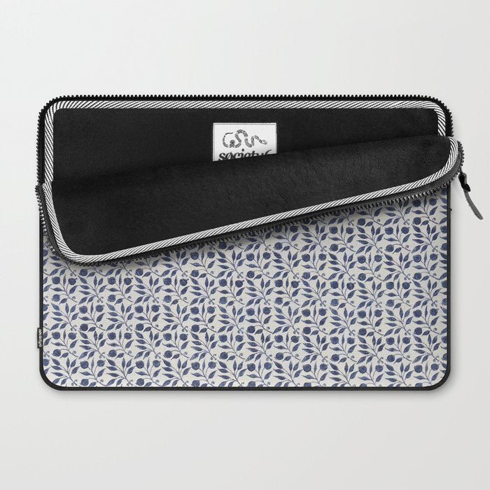 William Morris Vintage Rosehip Indigo Blue Laptop Sleeve Gallery Image 2