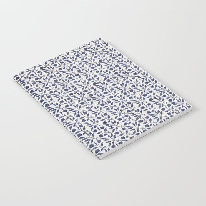 William Morris Vintage Rosehip Indigo Blue Notebook Gallery Image 2