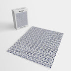 William Morris Vintage Rosehip Indigo Blue Jigsaw Puzzle Gallery Image 2