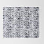 William Morris Vintage Rosehip Indigo Blue Throw Blanket Gallery Image 2