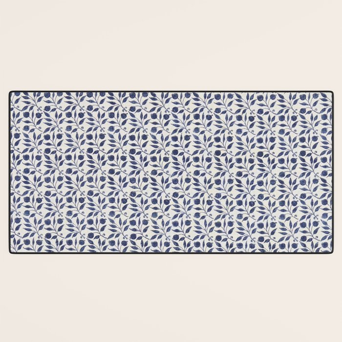 William Morris Vintage Rosehip Indigo Blue Desk Mat Gallery Image 3