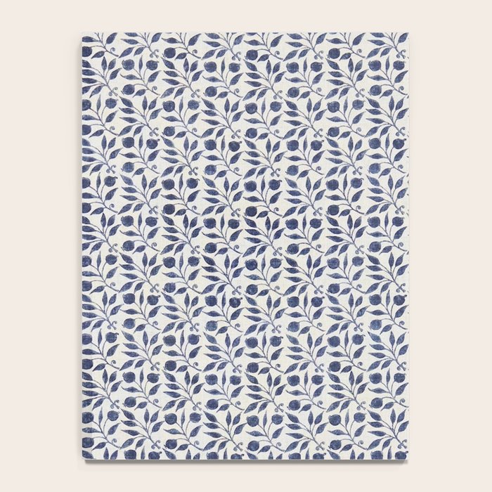 William Morris Vintage Rosehip Indigo Blue Notebook Gallery Image 4