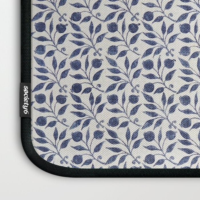 William Morris Vintage Rosehip Indigo Blue Laptop Sleeve Gallery Image 3