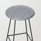 William Morris Vintage Rosehip Indigo Blue Stool Gallery Image 2