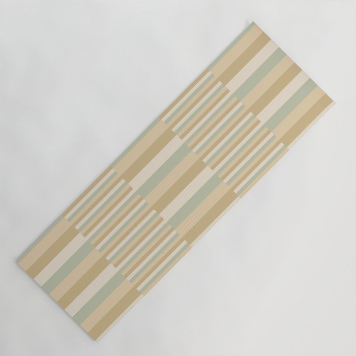 Mixed Stripes Pattern XXII Natural Boho Yoga Mat Gallery Image 1