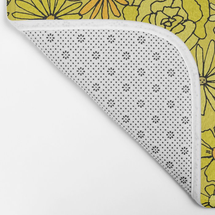 retro flower power wallpaper dreams // art by surfy birdy Bath Mat Gallery Image 2