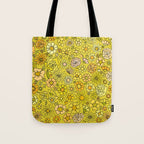 retro flower power wallpaper dreams // art by surfy birdy Tote Bag Gallery Image 1