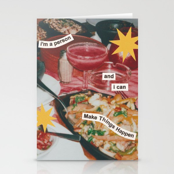i'm a person and i can Make Things Happen Stationery Card Gallery Image 1