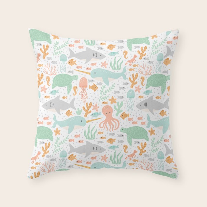 Under the Sea Throw Pillow Gallery Image 1