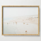 At The Beach (twelve) - minimal beach series by Ingrid Beddoes Serving Tray Gallery Image 1