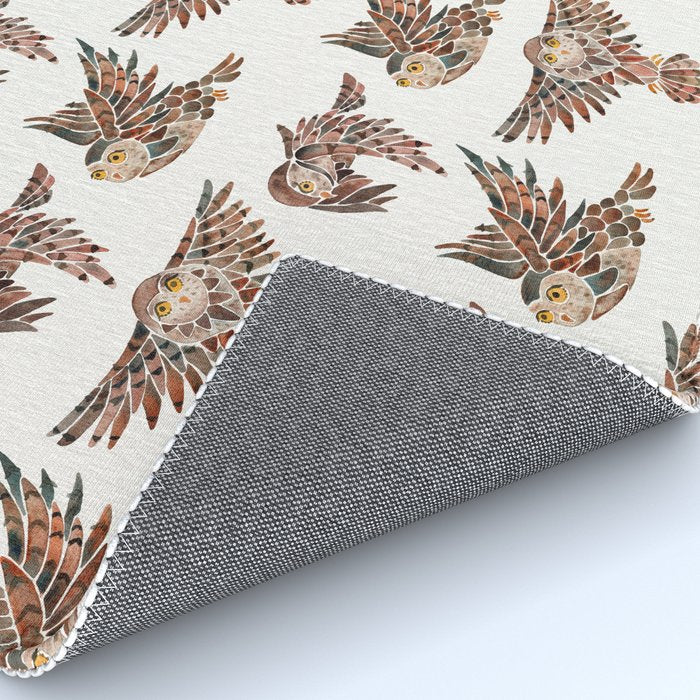 Owls in Flight - Brown Palette Rug Gallery Image 4