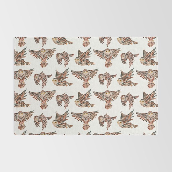 Owls in Flight - Brown Palette Rug Gallery Image 2