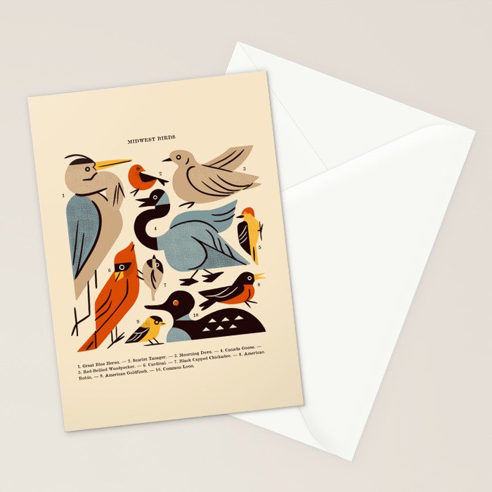 Midwest Birds Guide Stationery Card Gallery Image 2