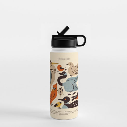 Midwest Birds Guide Water Bottle
