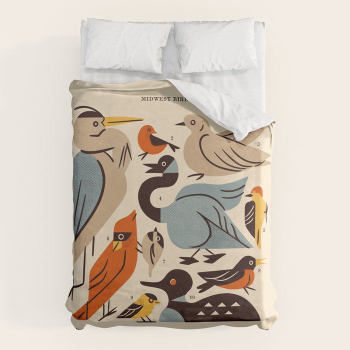 Midwest Birds Guide Duvet Cover Gallery Image 6