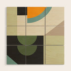 Abstract Geometric Shapes 25 Wood Wall Art Gallery Image 1