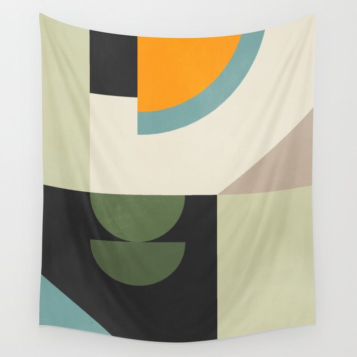 Abstract Geometric Shapes 25 Wall Tapestry Gallery Image 4