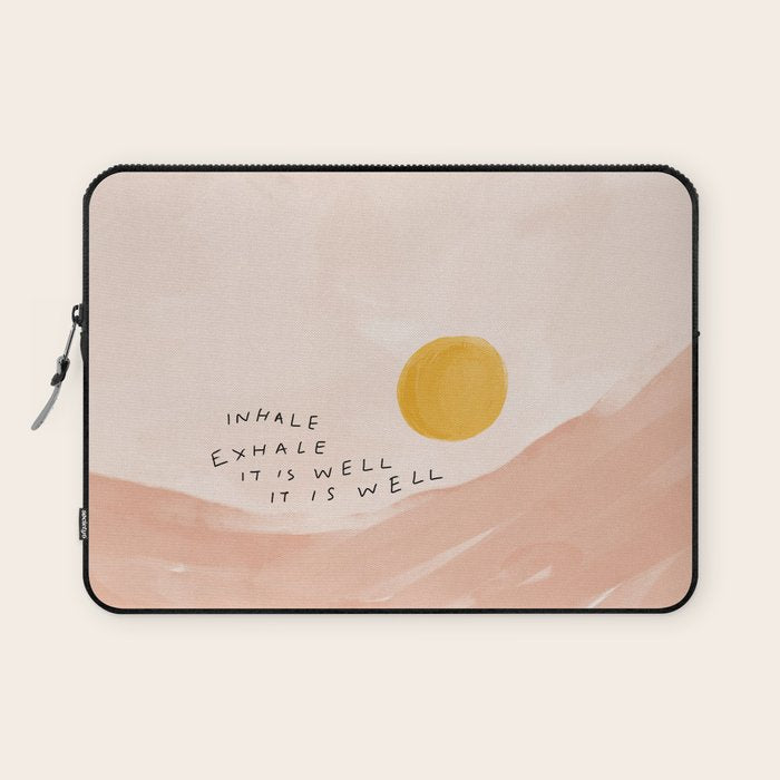 Inhale Exhale It Is Well It Is Well Laptop Sleeve Gallery Image 1
