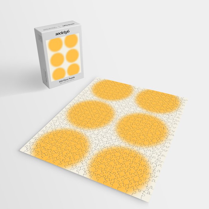Abstraction_SUN_YELLOW_CIRCLE_BLUR_LOVE_POP_ART_0602A Jigsaw Puzzle Gallery Image 2