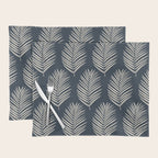 Palm Leaf Navy Blue And Cream Placemat Gallery Image 1