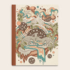 Lost Portal: Parasaurolophus | Retro Rainbow Palette | Dinosaur Science Fiction Art Notebook Gallery Image 4