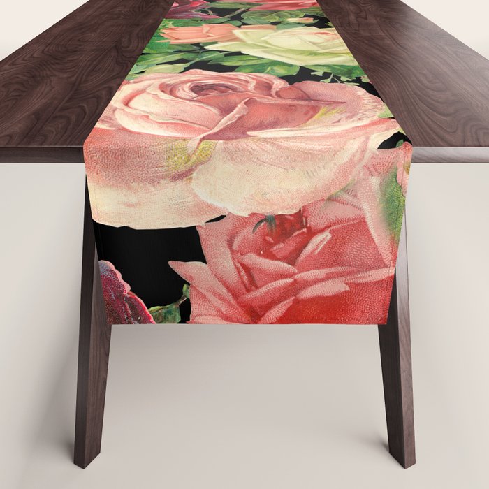 Vintage & Shabby chic - floral roses flowers rose Table Runner Gallery Image 1