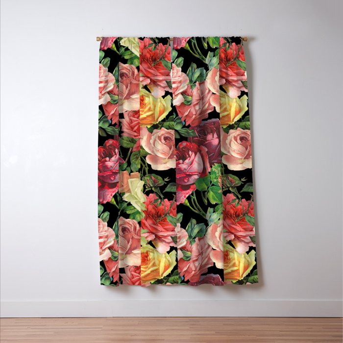 Vintage & Shabby chic - floral roses flowers rose Window Curtain Gallery Image 3