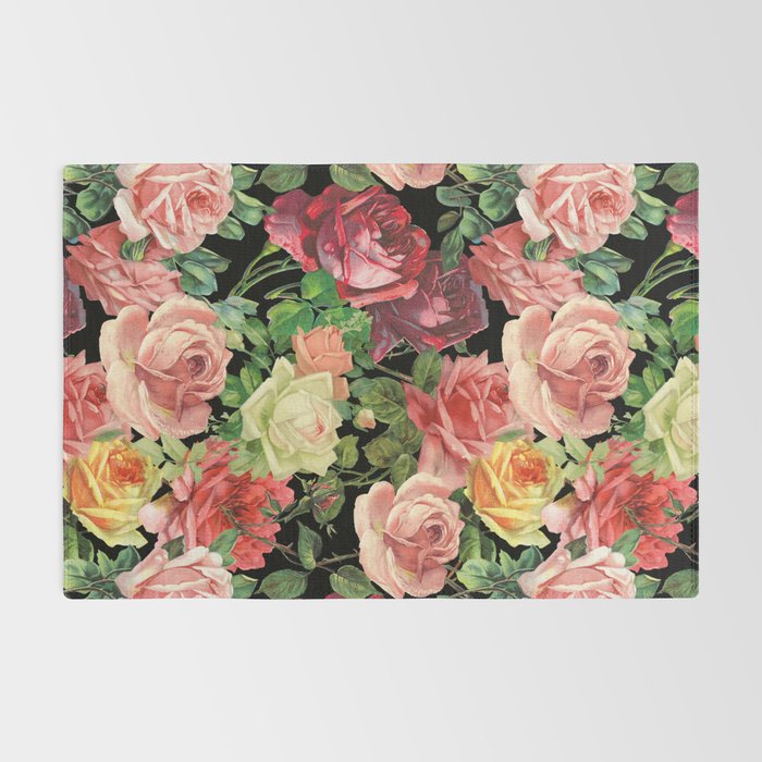 Vintage & Shabby chic - floral roses flowers rose Rug Gallery Image 2