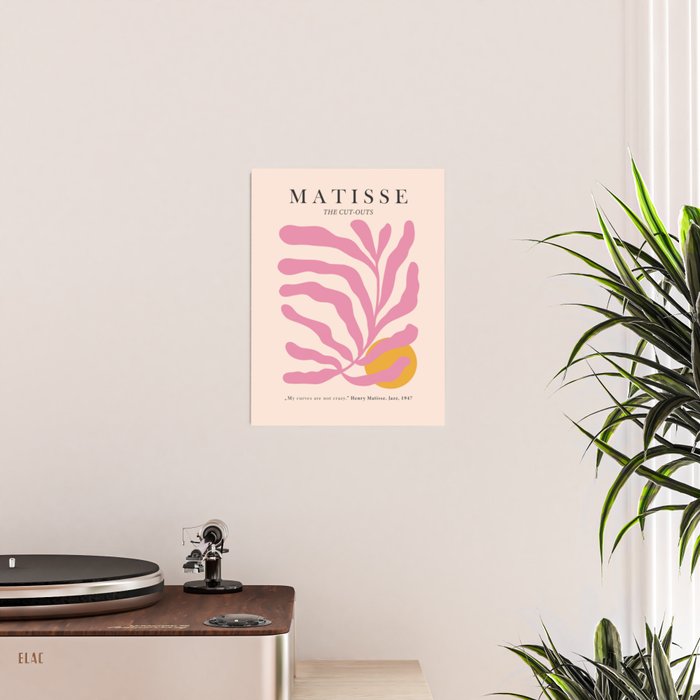 Matisse Cut Out Pink Leaf Poster Gallery Image 2
