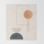 Minimal Abstract Shapes 16 Throw Blanket Gallery Image 2