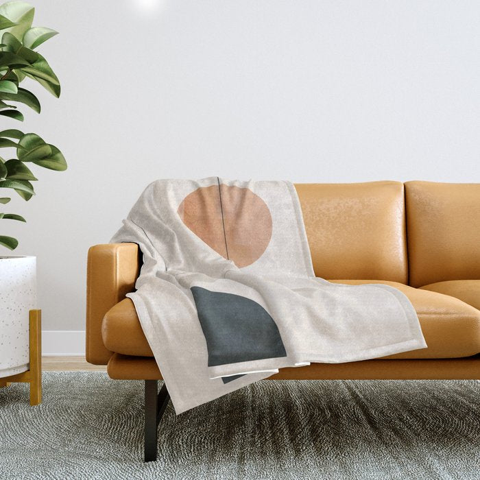 Minimal Abstract Shapes 16 Throw Blanket Gallery Image 1