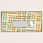 Abstract Linocut Pattern #7 Desk Mat Gallery Image 1