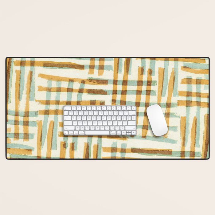 Abstract Linocut Pattern #7 Desk Mat Gallery Image 1