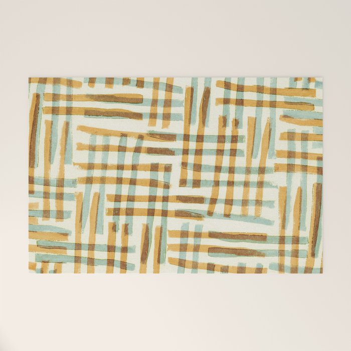 Abstract Linocut Pattern #7 Welcome Mat Gallery Image 1