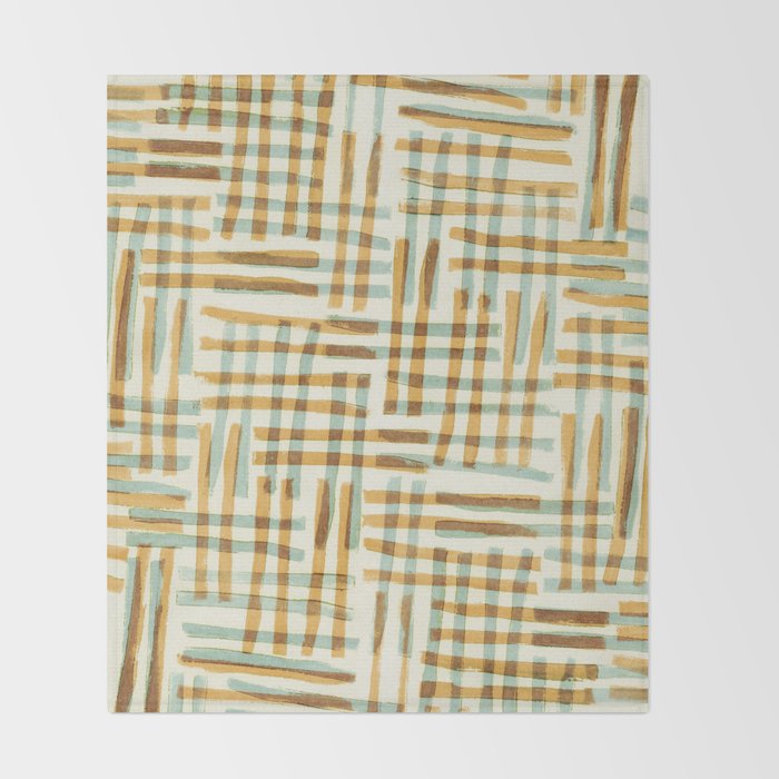 Abstract Linocut Pattern #7 Throw Blanket Gallery Image 2