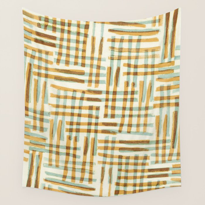 Abstract Linocut Pattern #7 Wall Tapestry Gallery Image 4