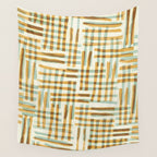 Abstract Linocut Pattern #7 Wall Tapestry Gallery Image 4