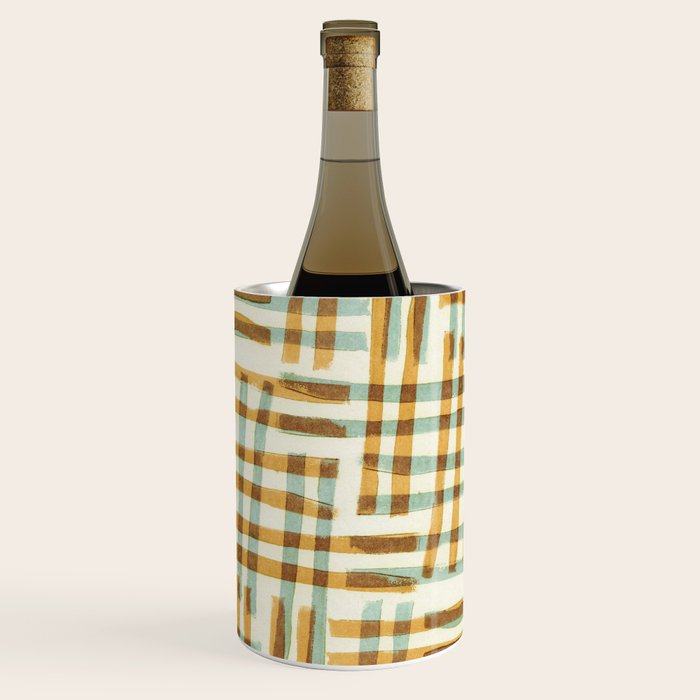 Abstract Linocut Pattern #7 Wine Chiller Gallery Image 1