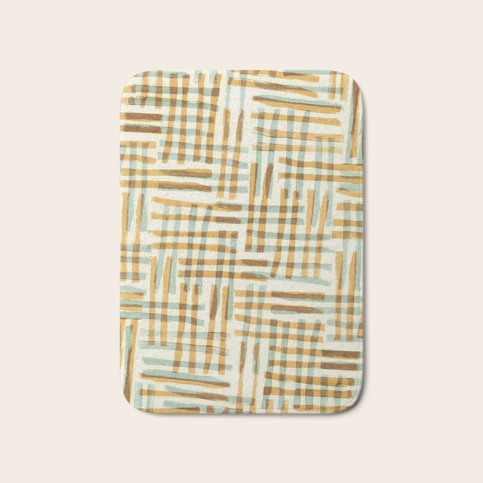 Abstract Linocut Pattern #7 Bath Mat Gallery Image 1