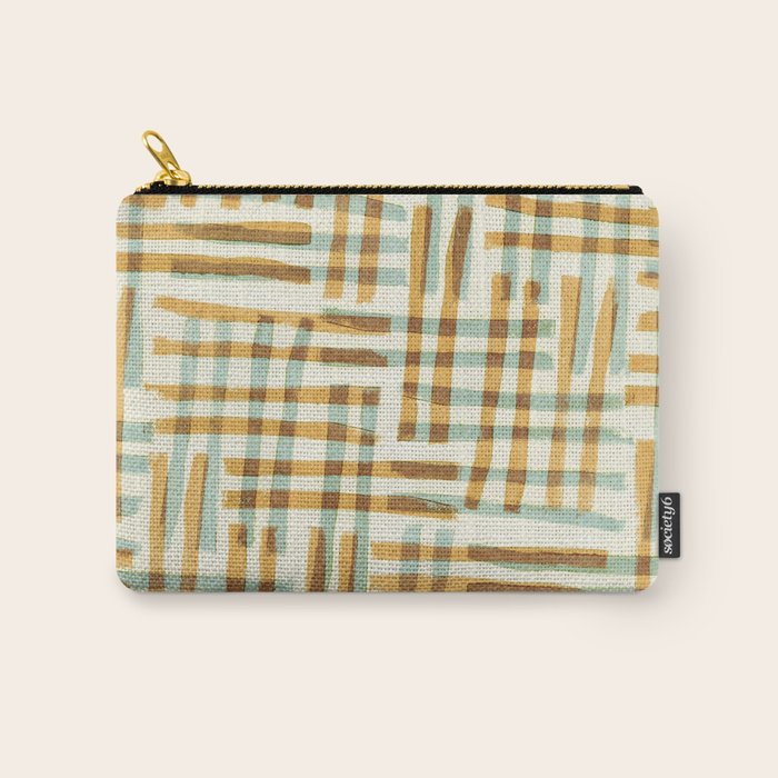 Abstract Linocut Pattern #7 Carry All Pouch Gallery Image 1