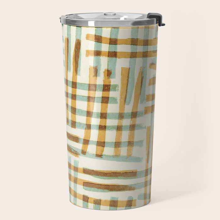 Abstract Linocut Pattern #7 Travel Mug Gallery Image 2