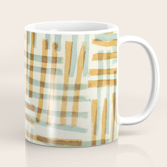 Abstract Linocut Pattern #7 Coffee Mug Gallery Image 1