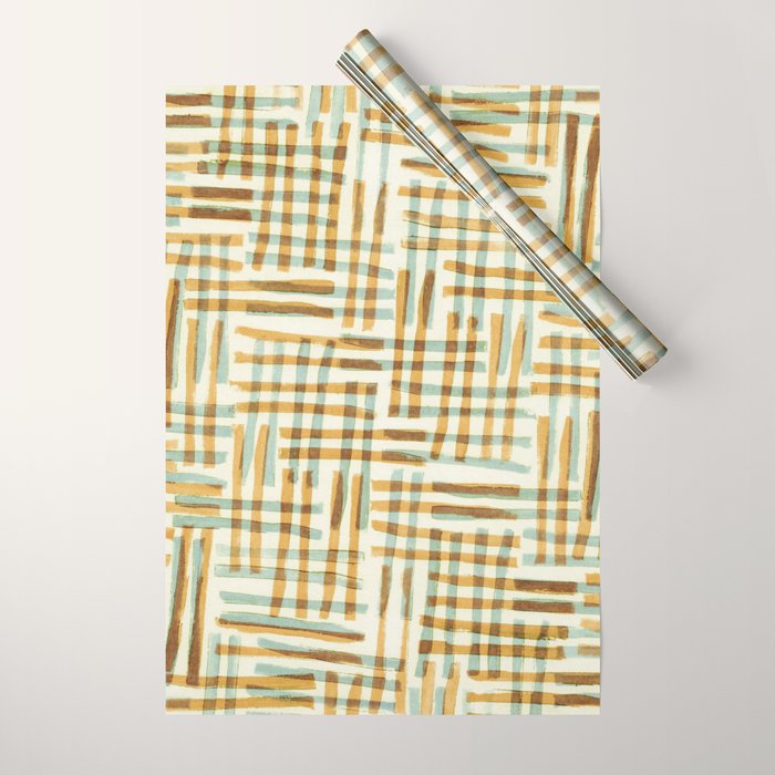Abstract Linocut Pattern #7 Wrapping Paper Gallery Image 1