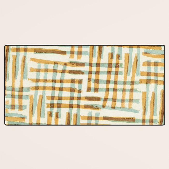 Abstract Linocut Pattern #7 Desk Mat Gallery Image 3